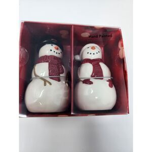 NWT Saint Nicholas‎ Square Snowman Salt and Pepper Shaker Set